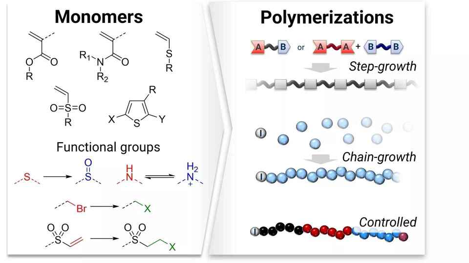 Grafik zu reaktiven Monomeren und Polymeren